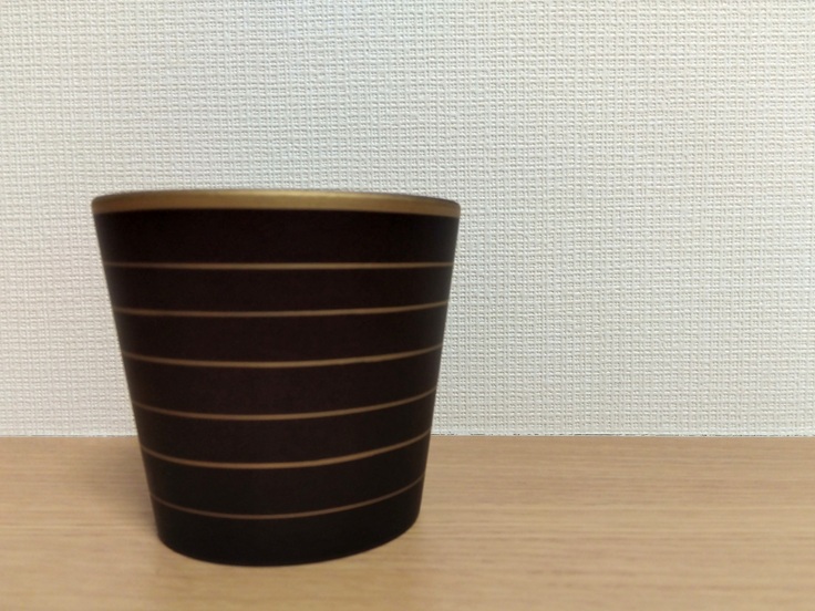 山中塗　しっとりカップ(小) STブラウン 金線