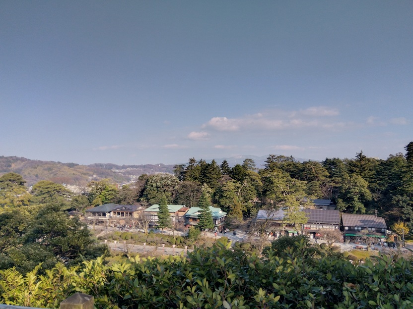 金沢城丑寅櫓跡からの景色